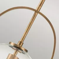 Lampa wisząca Somerset - 1 źródło światła - Klasyczny mosiądz - Przezroczysty