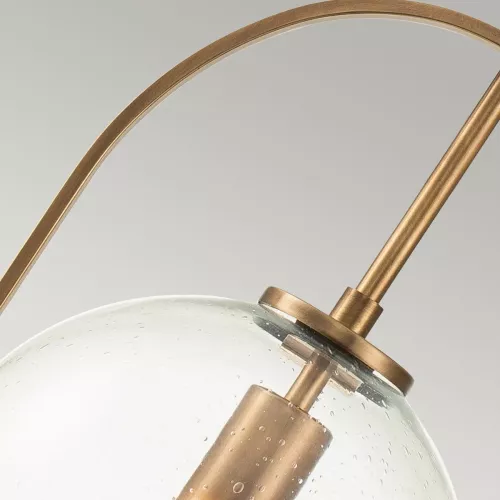 Lampa wisząca Somerset - 1 źródło światła - Klasyczny mosiądz - Przezroczysty