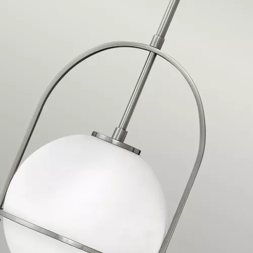 Lampa wisząca Somerset - 1 źródło światła - Szczotkowany nikiel