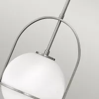 Lampa wisząca Somerset - 1 źródło światła - Szczotkowany nikiel