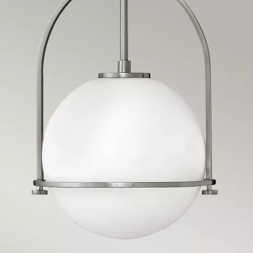 Lampa wisząca Somerset - 1 źródło światła - Szczotkowany nikiel
