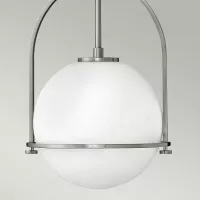 Lampa wisząca Somerset - 1 źródło światła - Szczotkowany nikiel