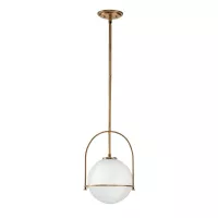 Lampa wisząca Somerset - 1 źródło światła - Klasyczny mosiądz