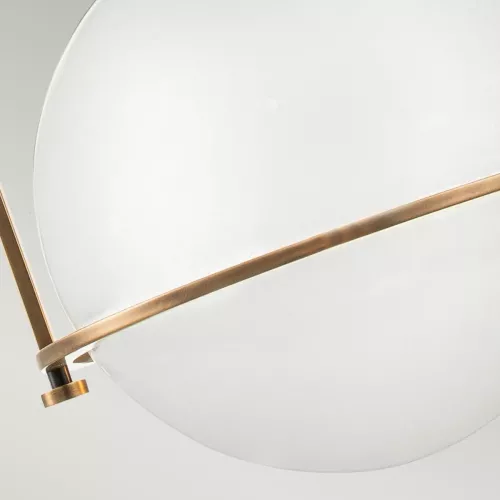 Lampa wisząca Somerset - 1 źródło światła - Klasyczny mosiądz