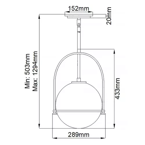 Lampa wisząca Somerset - 1 źródło światła - Klasyczny mosiądz