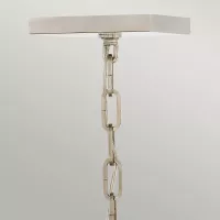 Duża lampa wisząca / półplafon Stinson - 4 źródła światła - Czarny, polerowany nikiel