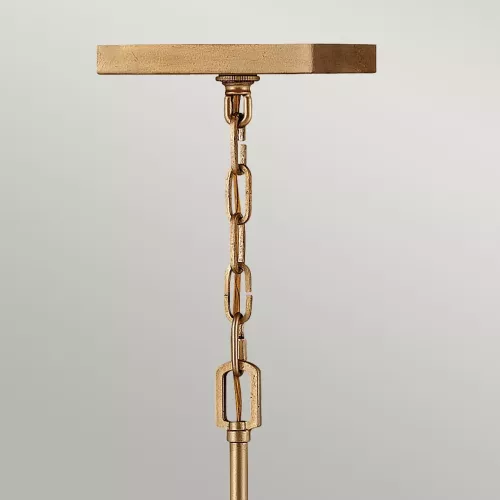 Duża lampa wisząca / półplafon Stinson - 4 źródła światła - Postarzany mosiądz