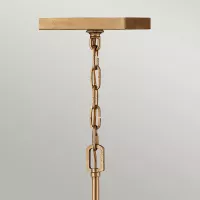 Duża lampa wisząca / półplafon Stinson - 4 źródła światła - Postarzany mosiądz