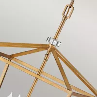 Duża lampa wisząca / półplafon Stinson - 4 źródła światła - Postarzany mosiądz