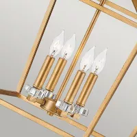 Duża lampa wisząca / półplafon Stinson - 4 źródła światła - Postarzany mosiądz