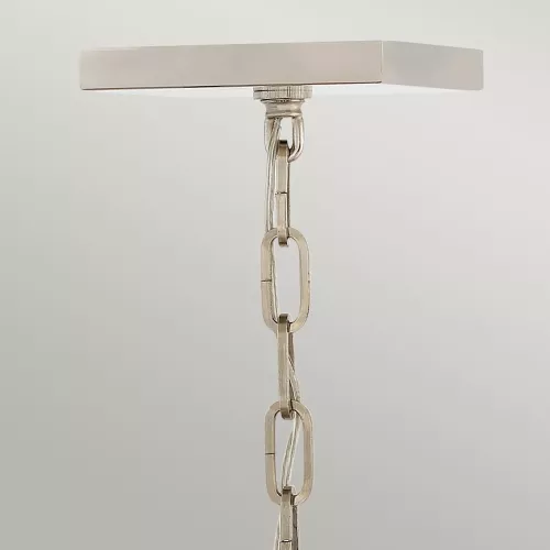 Średnia lampa wisząca / półplafon Stinson - 4 źródła światła - Czarny, polerowany nikiel