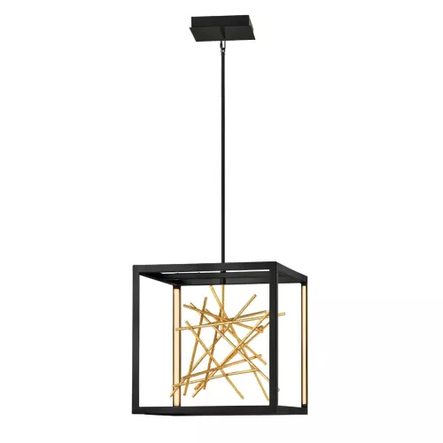 Lampa wisząca LED Styx - Czarny, zdobione złoto