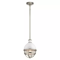 Mała lampa wisząca Tollis - 1 źródło światła - Szczotkowany nikiel