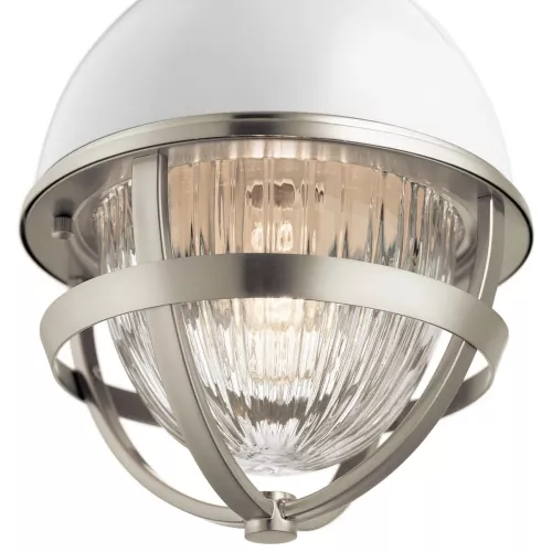 Mała lampa wisząca Tollis - 1 źródło światła - Szczotkowany nikiel