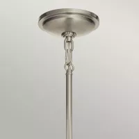 Mała lampa wisząca Tollis - 1 źródło światła - Szczotkowany nikiel