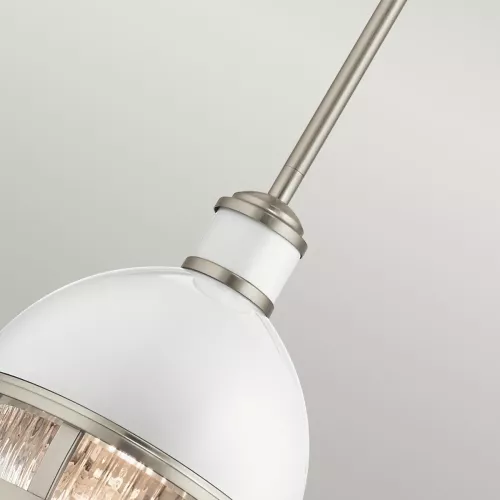 Mała lampa wisząca Tollis - 1 źródło światła - Szczotkowany nikiel