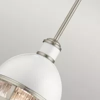 Mała lampa wisząca Tollis - 1 źródło światła - Szczotkowany nikiel