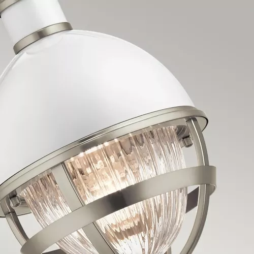 Mała lampa wisząca Tollis - 1 źródło światła - Szczotkowany nikiel