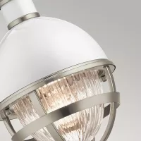 Mała lampa wisząca Tollis - 1 źródło światła - Szczotkowany nikiel