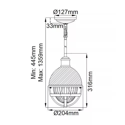 Mała lampa wisząca Tollis - 1 źródło światła - Szczotkowany nikiel