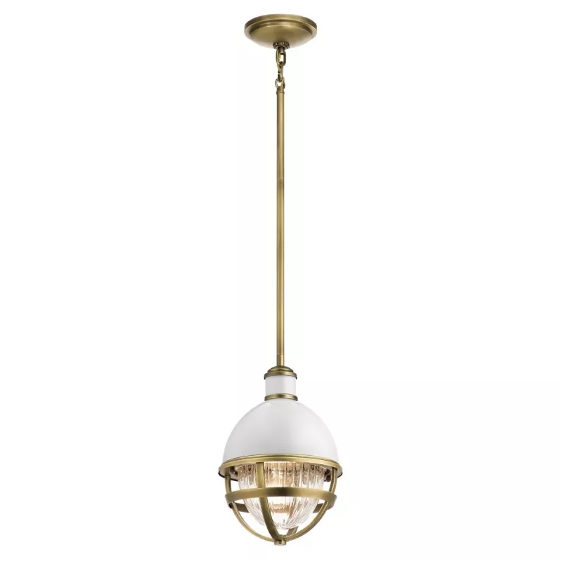 Mała lampa wisząca Tollis - 1 źródło światła - Naturalny mosiądz