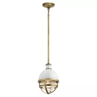Mała lampa wisząca Tollis - 1 źródło światła - Naturalny mosiądz