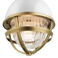 Mała lampa wisząca Tollis - 1 źródło światła - Naturalny mosiądz