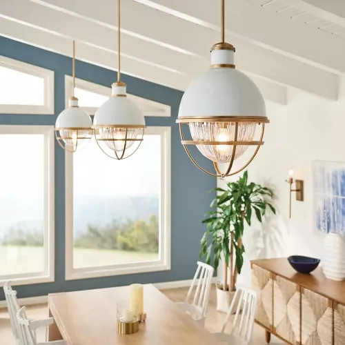 Lampa wisząca Tollis - 1 źródło światła - Naturalny mosiądz