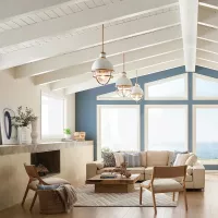 Lampa wisząca Tollis - 1 źródło światła - Naturalny mosiądz