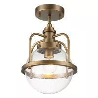 Lampa wisząca / półplafon Triocent - 1 źródło światła - Naturalny mosiądz