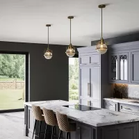 Lampa wisząca / półplafon Triocent - 1 źródło światła - Naturalny mosiądz