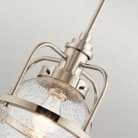 Lampa wisząca / półplafon Triocent - 1 źródło światła - Polerowany nikiel