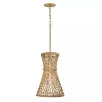Lampa wisząca Twyla - 1 źródło światła - Oksydowane złoto