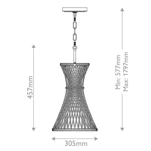 Lampa wisząca Twyla - 1 źródło światła - Oksydowane złoto