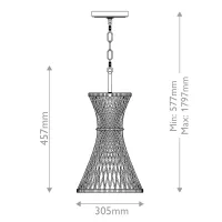 Lampa wisząca Twyla - 1 źródło światła - Oksydowane złoto