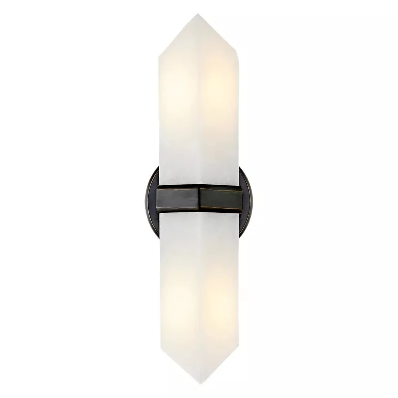 Kinkiet Valencia - 2 źródła światła - Miejski brąz