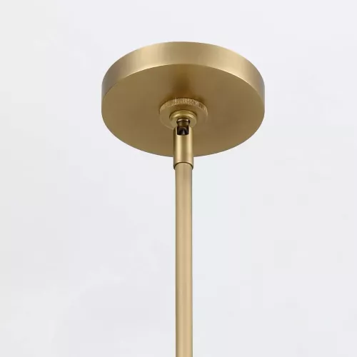 Lampa wyspowa LED Valise - Vintage mosiądz, skóra koniakowa