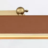 Duża obrazówka LED Valise Picture - Vintage mosiądz, skóra koniakowa