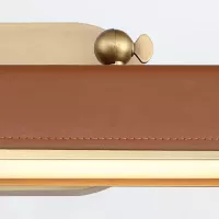Średnia obrazówka LED Valise Picture - Vintage mosiądz, skóra koniakowa