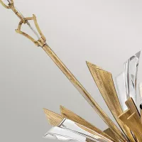 Duża lampa wisząca Vida - 13 źródeł światła - Oksydowane złoto