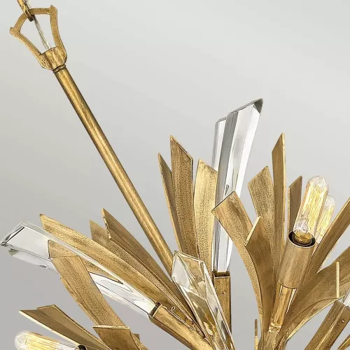 Mała lampa wisząca Vida - 13 źródeł światła - Oksydowane złoto