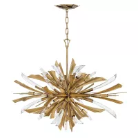 Lampa wyspowa Vida - 13 źródeł światła - Oksydowane złoto