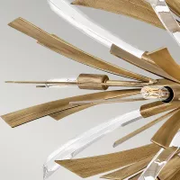 Lampa wyspowa Vida - 13 źródeł światła - Oksydowane złoto