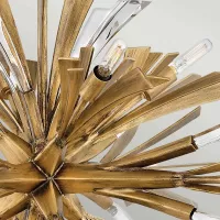 Lampa wyspowa Vida - 13 źródeł światła - Oksydowane złoto