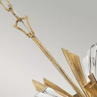 Lampa wyspowa Vida - 13 źródeł światła - Oksydowane złoto