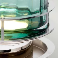 Lampa stołowa Arno - 1 źródło światła - Polerowany nikiel, zielony