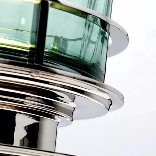 Lampa stołowa Arno - 1 źródło światła - Polerowany nikiel, zielony