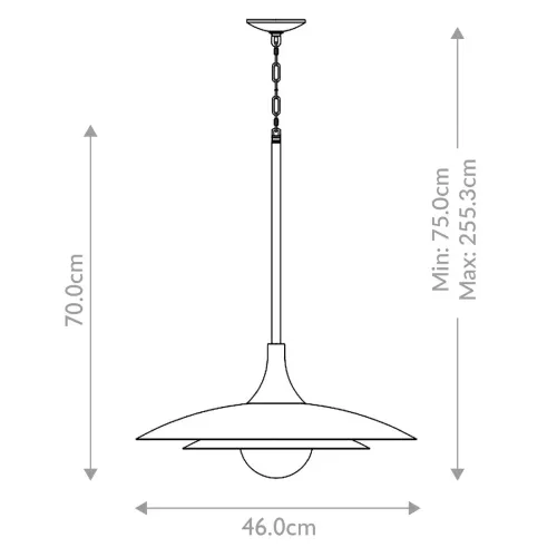 Lampa wisząca Welsh - Matowa czerń