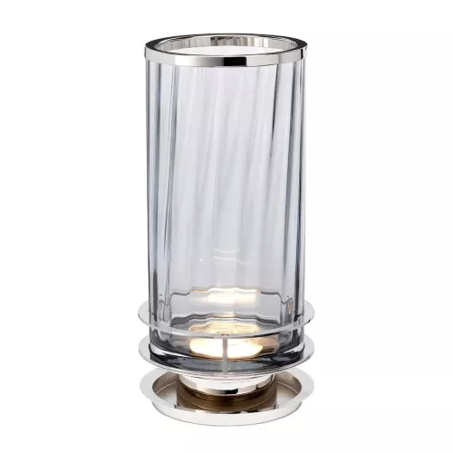 Lampa stołowa Arno - 1 źródło światła - Polerowany nikiel, szary