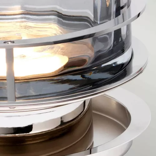 Lampa stołowa Arno - 1 źródło światła - Polerowany nikiel, szary